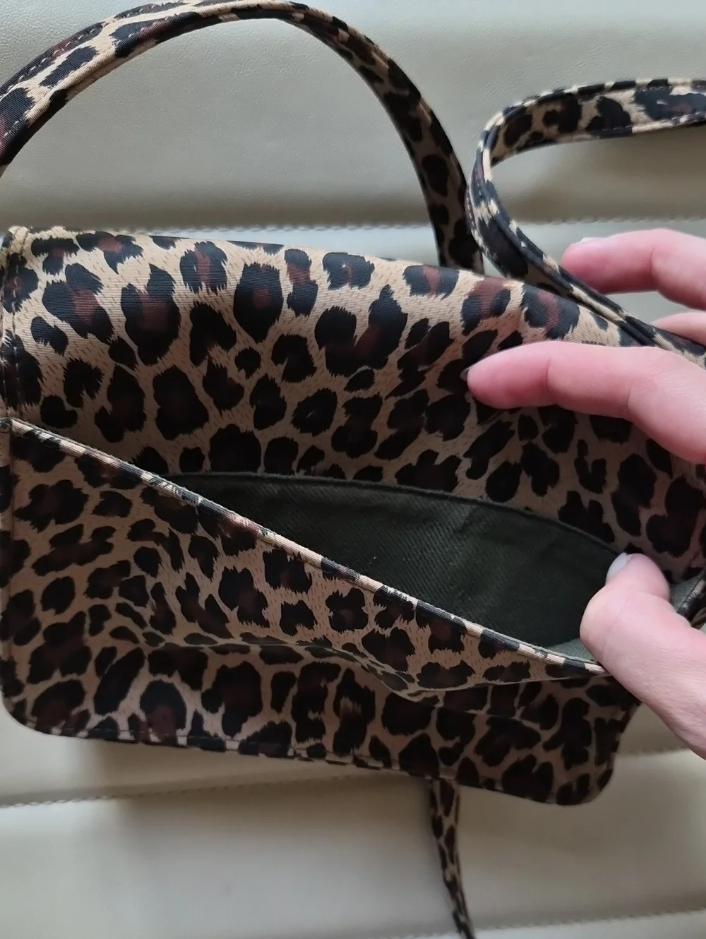 Nine West Y2k Leopard Print Crossbody Bag - Tan & Black